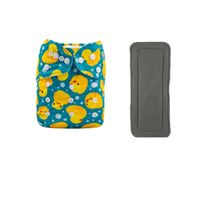 Alvababy All In One Cloth Diaper With Charcoal Bamboo Insert - Multi-Color