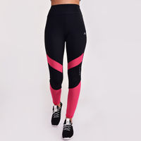 Muscle Torque Women Gym/Sports Black Tight With Mesh Panels Style