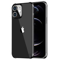 GRIPP Dazzle Xtreme Flexible Back Case For Apple Iphone 12 & Iphone 12 Pro (Black/Transparent)