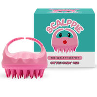 Scalppie Hair Scalp Massager & Shampoo Brush - Cotton Candy Pink - Promotes Hair Growth & Prevents Dandruff