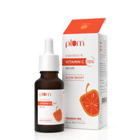 Plum 15% Vitamin C Face Serum with Mandarin for Glowing Skin with Pure Ethyl Ascorbic Acid