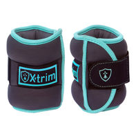 Xtrim Neoprene Weighted Straps For Wrist & Ankles (1 Pair, Aqua, 1000 Grams)