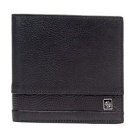 Carlton London Accessories RFID Mens Leather BI Fold Wallet Black