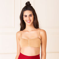 Clovia Cotton Non-Padded Non-Wired Multiway Beginners Bra - Nude