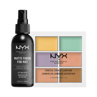 NYX Professional Makeup Setting Spray & Contour Palette Combo