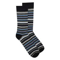 LINDBERGH Navy Striped High Socks
