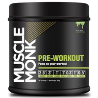 Muscle Monk Pre-workout With Creatine, Beta-alanine, And L-arginine For Energy - Green Apple