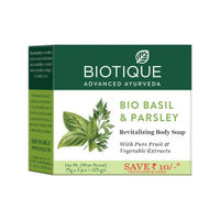 Biotique Bio Basil & Parsley Revitalizing Body Soap-Pack of 3