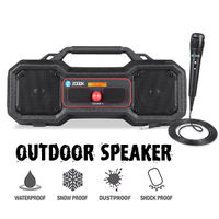 Zoook Rocker Thunder Stone 24 Watt Rugged Waterproof Boombox Bluetooth Party Speaker with Mic