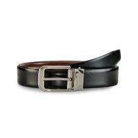 Teakwood Men Black & Brown Reversible Genuine Leather Belt