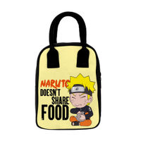 Crazy Corner Naruto Doesn't Share Food Naruto Printed Insulated Canvas Lunch Bag