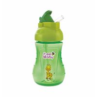 Beebaby Flippy Soft Silicone Straw Sippy, Sipper Cup 250 Ml, 9 Oz (green)