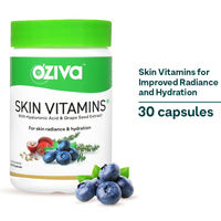 OZiva Skin Vitamins With Hyaluronic Acid & Grape Seed Extract for Skin Radiance & Hydration