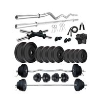 FITMAX PVC 50KG COMBO 343-WB Home Gym Set with Fitness Accessories