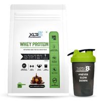 XLR8 Sports Nutrition Whey Protein With 24g Protein, 5.4g BCAA - With Shaker - Milk Chocolate Fudge