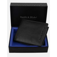 Smith & Blake Mens Wallet Genuine Leather Black |sanders