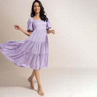 Twenty Dresses By Nykaa Fashion Lilac Summer Time Love Dress - Lavender