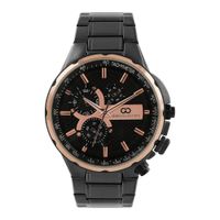Gio Collection Men's Black Round Multi-function Watch