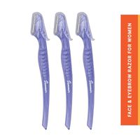 ZLADE Face And Eyebrow Razor, Painless Facial Hair Removal At Home, Pack of 3 With Protective Caps
