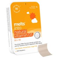Wellbeing Nutrition Melts Natural Vitamin D3 + K2 (mk-7) - Oral Strips