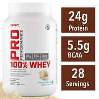 GNC Pro Performane 100% Whey Protein Vanilla Cream Powder 2.2Lbs