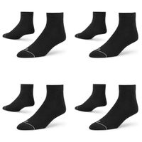 Dynamocks Solid Men Ankle Length Socks, Pack Of 4 Pairs - Black (Free Size)