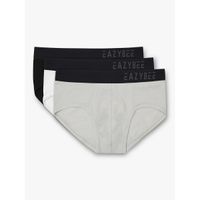 Eazybee Sustainable Eco-super Soft Tencel Briefs Pack Of 3 - Black , White , Grey