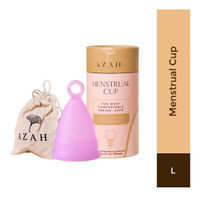 Azah Menstrual Cup for Women with Integrated Pull Out Ring | FDA Approved- Size Large
