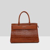 MIRAGGIO Catalina Womens Brown Satchel Handbag