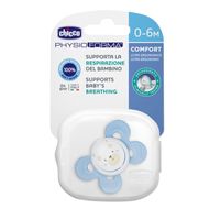 Chicco Physio Comfort Silicone Soother (0-6M) - Blue