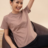 Twenty Dresses By Nykaa Fashion XXD Basics Back To The Basics Khaki T-Shirt