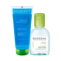 Bioderma Sebium Double Cleansing Combo For Oily To Acne Prone Skin
