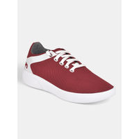 Flatheads Kooltex Textured Wine Red Casual Shoes