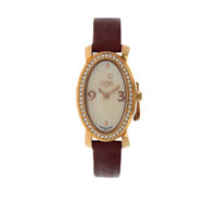 Xylys Mother of Pearl Dial Brown Leather Strap Watch