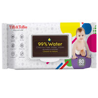 Tiffy & Toffee Premium Baby Skincare Wet Wipes 80 Pcs - Buy 3 Get 3 Free