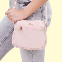 Lavie Solid/Plain Pink Sling and Cross bags