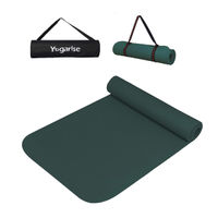 Yogarise Non Slip Yoga Mat With Shoulder Strap And Carrying Bag (Army Green, 4mm)