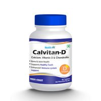 Healthvit Calvitan-D Calcium, Vitamin D & Chondroitin Ideal for Bone, Muscle Health & Joint Support of Men & Women - Tablets