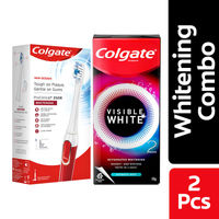 Colgate Visible White O2 Toothpaste Aromatic Mint & 250R Whitening Electric Toothbrush