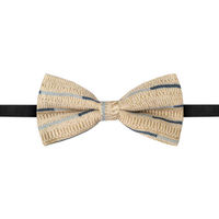 Closet Code Cream And White Printed Bow Tie