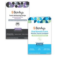 Bonayu Teeth Whitening Strips + Oral Care Breath Strips(mouth Wash Substitute)
