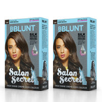 BBLUNT Salon Secret High Shine Creme Hair Colour Chocolate Dark Brown 3 - Pack of 2