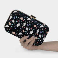 Modern Myth Arm Candy! Abstract Modern Black Printed Party Clutch