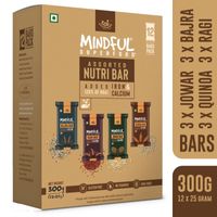 Eat Anytime Mindful Assorted Nutri Bar (ragi, Bajra, Quinoa And Jowar) - Pack Of 12