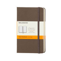 Moleskine Classic Notebook Ruled Hard Cover Pocket - Earth Brown