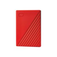 WD My Passport 2TB External-Portable HDD, Red - Auto Backup, HW Encryption & Password Protection