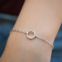 Ornate Jewels Love Circles Silver Bracelet