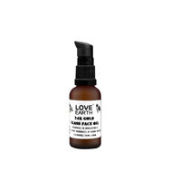 Love Earth 24K Gold Glass Face Oil for Skin Brightening Anti-Aging with Pure Essential Oils