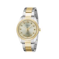 Strand By Obaku Lexington Mini Ochre Gold Dial Quartz Watch For Women (S726LXFGSF)