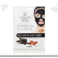 Ayouthveda Charcoal & Coffee Face Serum Sheet Mask With Coffee & Mint